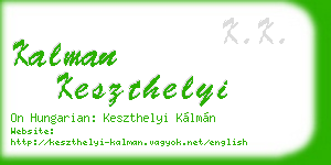 kalman keszthelyi business card