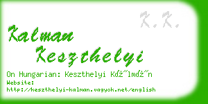 kalman keszthelyi business card